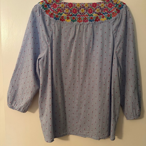 Talbot’s Colorful Embroidered Top - Picture 4 of 4